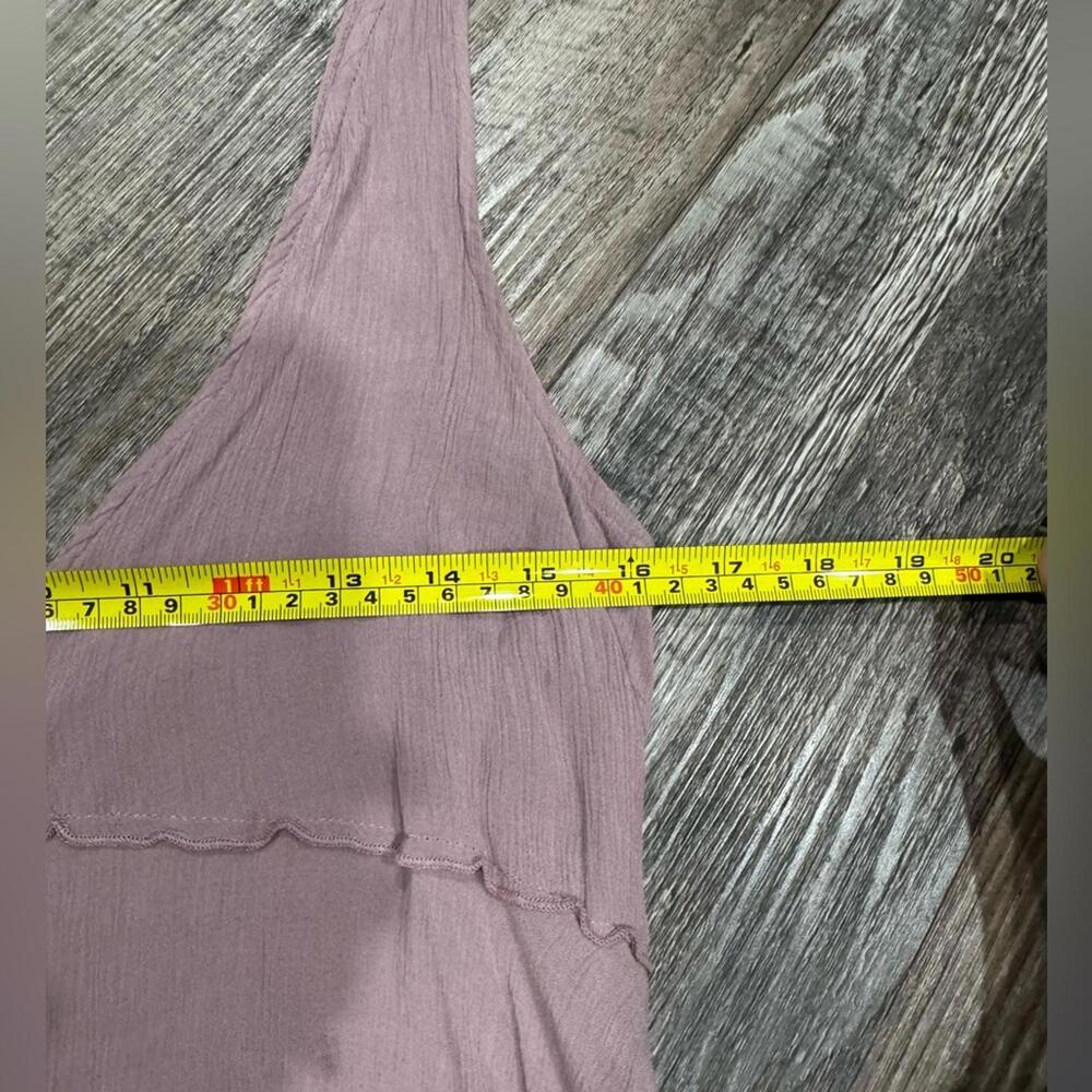 {SOLD} Free People Intimately Mauve Sheer Flowy V-Neck Low Tank Top- Size Medium - Picture 5 of 8